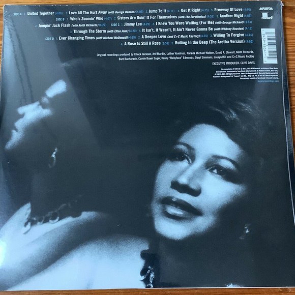 Aretha Franklin Knew You Were Waiting 2-LP ~ Exclusive Marbled Turquoise ~ New! - Picture 2 of 2